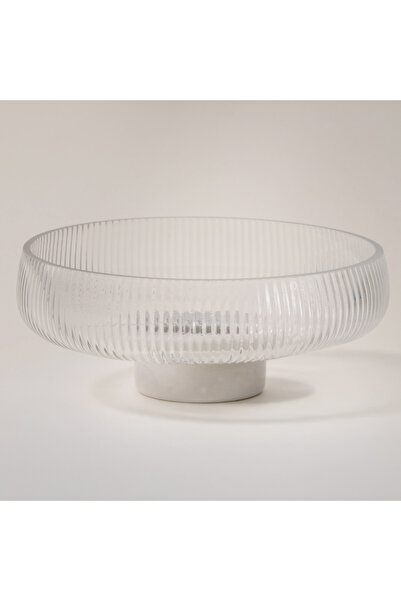 LA MESA glass bowl with marble base 20.5*9.5cm