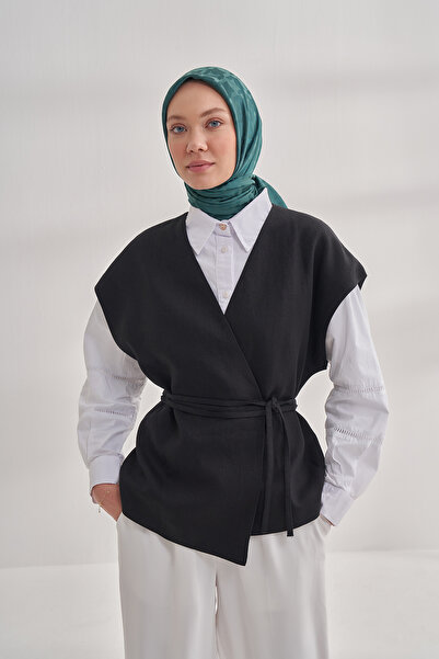 ARMANDA Italian Jacquard Hawk Eye Pattern Scarf - Emerald