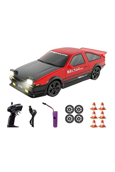 Pasifik Hstar Uzaktan Kumandalı Işıklı Drift Arabası AE86 Kırmızı