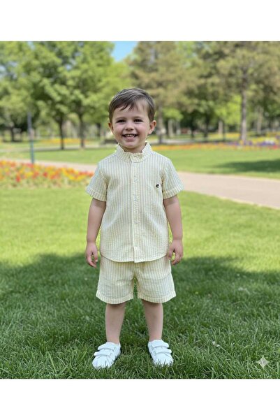 Pierre Cardin ÖNDEN Düğmeli ŞORTLU Desenli Dokuma 2'li Takım