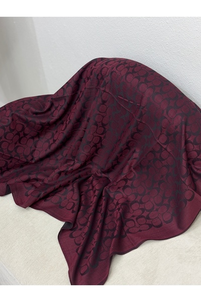 Yün ipek eşarp bordo