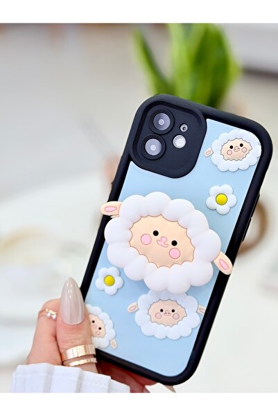 Go Aksesuar iPhone 12 and 12 Pro Compatible Pop Socket Flexible Silicone Case...