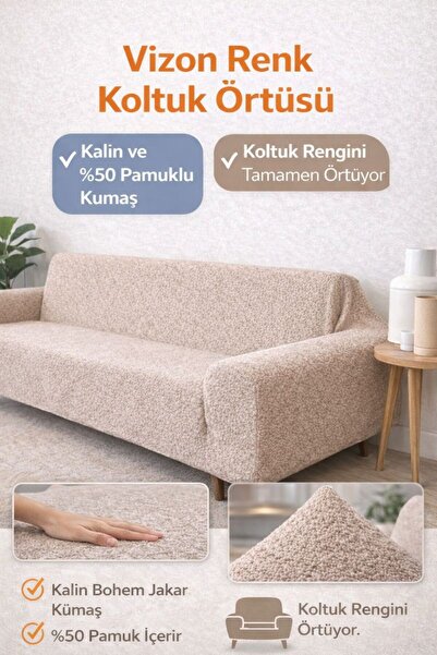 coverbox غطاء أريكة بوهيمي مرن لثلاثة أشخاص، غطاء مقعد غير قابل للانزلاق، مرن...