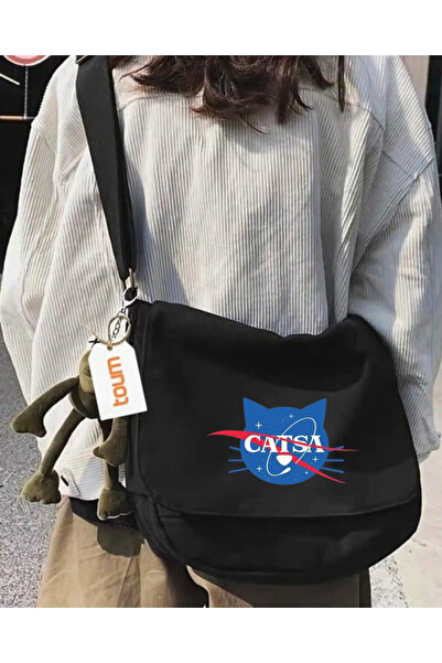 Toum Cute Design Printed Unisex Green Messenger Bag