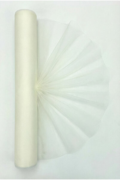 ZEYMERADE 27 de metri de tul grecesc iranian crem, pachet de mireasă pentru n...