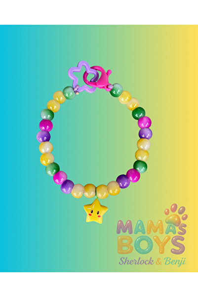 Mamasboys Bonibon boncuklu köpek kolyesi / tasması