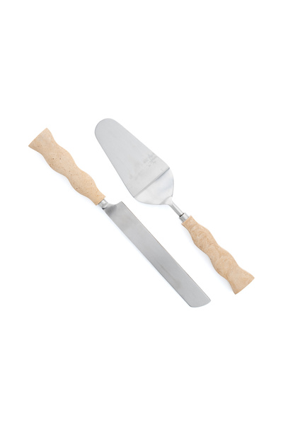 Blends Stainless Steel Cake Server Set of 2 with Resin Handle
