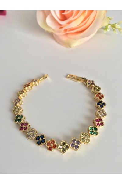 POKAK Vip Fashion Non-Tarnish Clover Jewelry Model Bracelet - 17Cm+1.5Cm