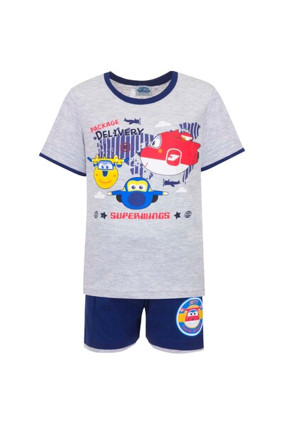 super wings Set pijama baieti: tricou si pantaloni scurti Package Delivery