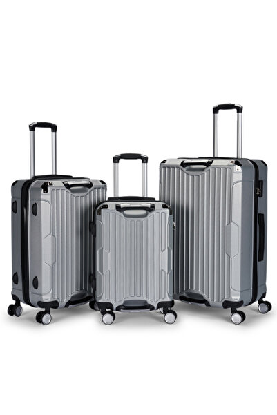 LİMRA A travel luggage set consisting of 3 wheeled suitcases with a sturdy an...