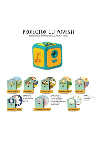 ELITECOMMERCEMARKET Cub Proiector cu Povești pentru Copii – Cântece Românești