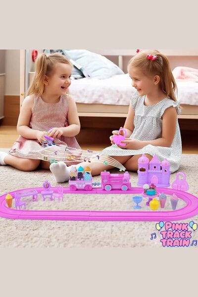 Toyska Işıklı ve Sesli Dondurma Treni Oyun Seti – 33 Parça, Manyetik Raylı