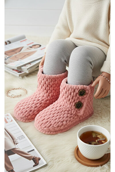 Örgü panduf Çocuk El Örgüsü Panduf