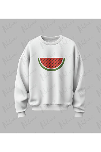 Nulivez Palestine Design Printed High Quality Unisex Oversized O Neck Sweatshirt