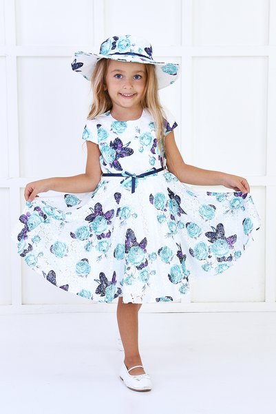 SÜSLÜ PİNK KİDS GIRL'S HAT DRESS