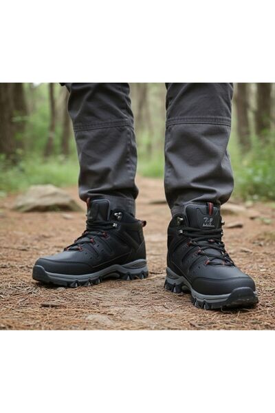 Tiglon Erkek Siyah Outdoor Bot Su İtici Dağ Yürüyüş Ve Trekking Ayakkabısı Ka...