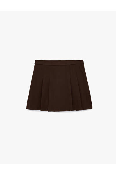 Koton Standard Waist Pleated Mini Skirt with Shorts