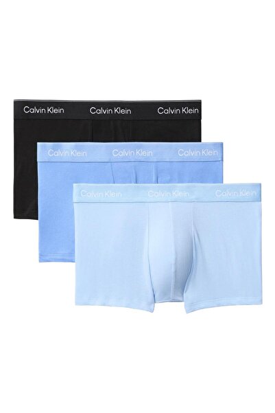 Calvin Klein Low Rise Trunk 3Pk Erkek 3lü Boxer Mavi