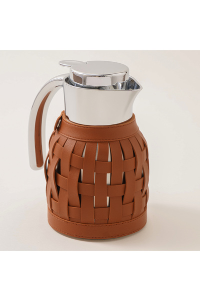 Dallaty قارورة مفرغة من الفولاذ المقاوم للصدأ سعة 0.8 لتر، لون بني