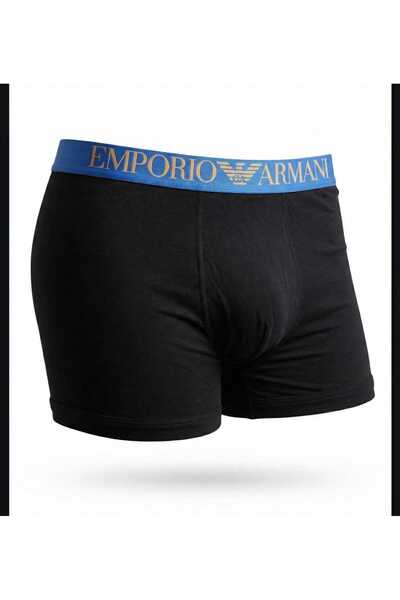 Emporio Armani Men's Boxers, Set of 3, 95% Cotton, Black