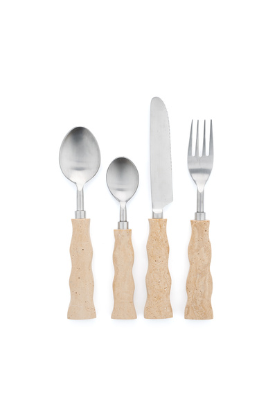Blends Stainless Steel Flatware Set of 4 with Resin Handle