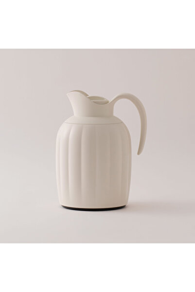 Dallaty Plastic Vacuum Flask, Off White 1L