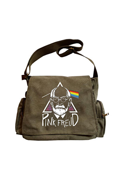 Toum Pink Freud Printed Unisex Messenger Bag