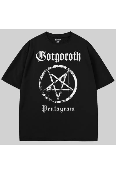 Crazy Μπλουζάκι με λογότυπο Gorgoroth Pentagram oversized