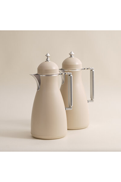 Dallaty قطعتان من البلاستيك VF كوفا رملية وفضية سعة 1 لتر