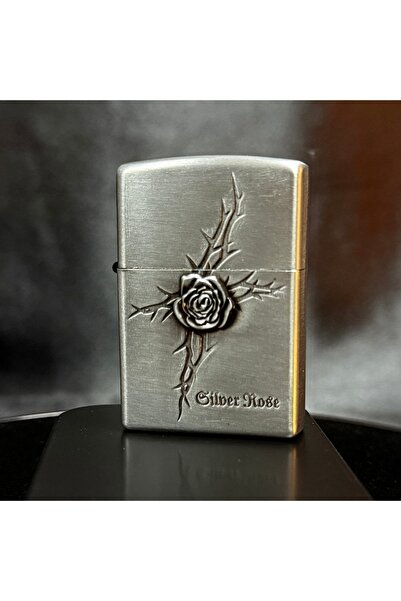REKS Kabartmalı Gül Premium Altın ve Gümüş Farklı Lüks Benzinli Çakmak Elit Z...