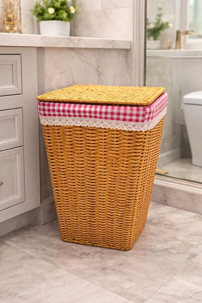 atölye +1 Rattan Çamaşır Sepeti/Çamaşır Sepeti