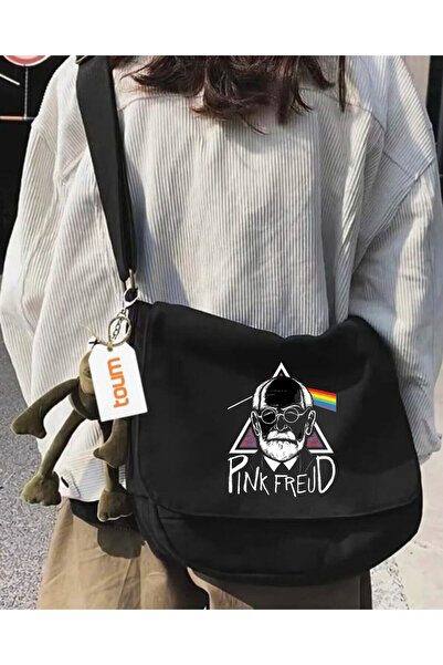 Toum Pink Freud Printed Unisex Messenger Bag