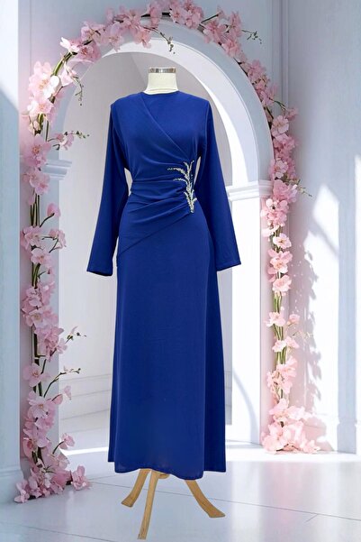 Amine Hüma Liza Abiye Elbise Lacivert