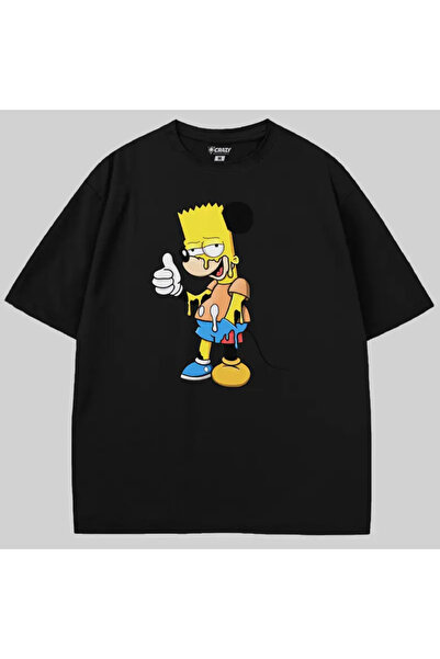 Crazy Тениска с голям размер с Барт от „Семейство Симпсън“