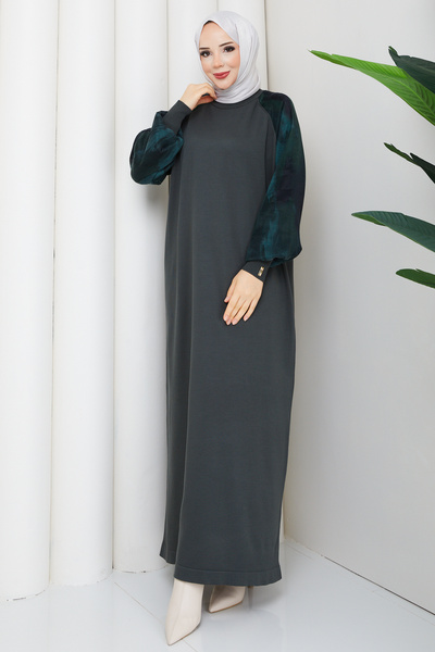 Pamuk Butik Women's Sleeve Silk Cupra Mercerized Knitwear Dress