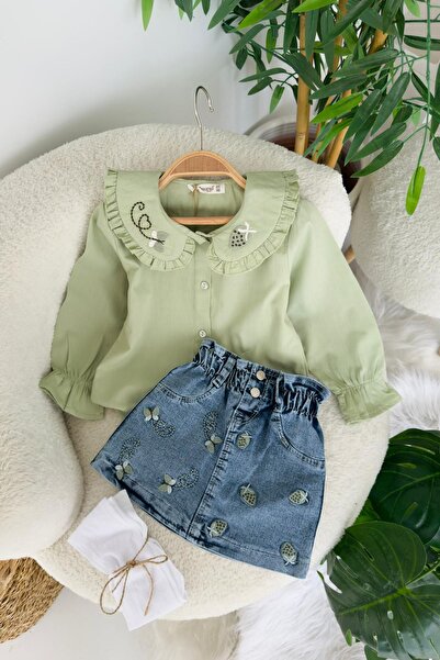 Minigimin Cicileri My Little One's 3-Piece Set with Strawberry Embroidery Det...