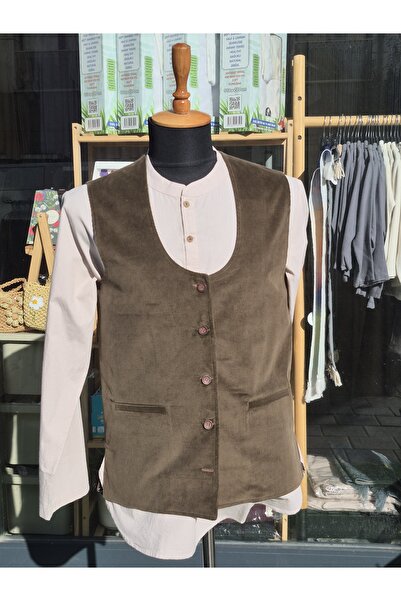 Nurul kisve Velvet Vest Lined with 4 Pockets