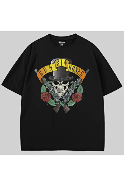 Crazy Μπλουζάκι Guns N Roses Skull oversized