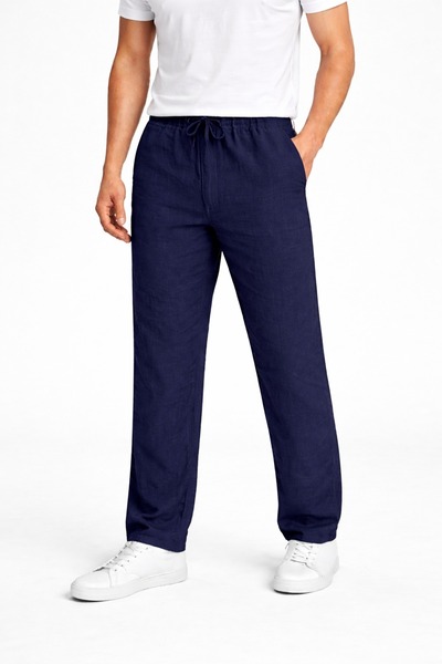 canmana kids&baby Muslin Fabric Flowy Men's Pants Medium Size