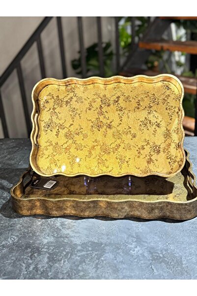 şirineşyalarım Clea 2-Piece Glass Tray Set