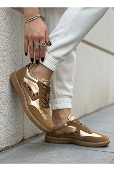 marinarosse Women's Leopard-Brown Detailed Casual Comfortable Sole Sneaker