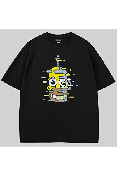 Crazy تي شيرت سيمبسون هومر إكس بيندر قصة فضفاضة