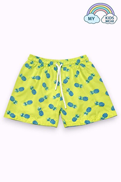 My Kids Wear Pantaloni scurți de baie cu model pentru băieți 3-16 ani 12412