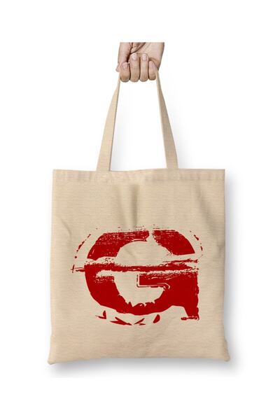 Toyaso Letter g White Cloth Bag Long Handle Shopping Bag Beach Bag