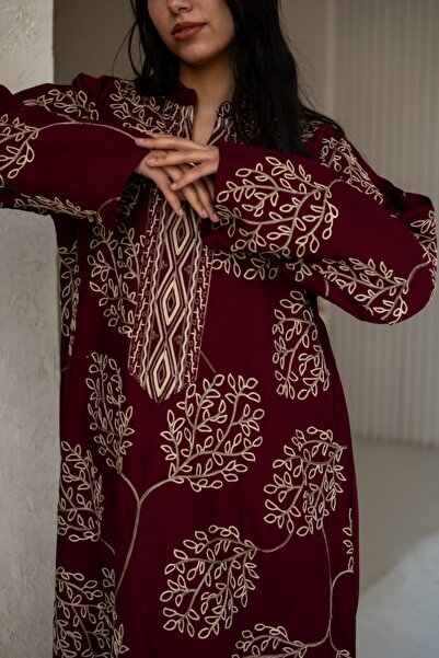 AFandina Linen jalabiya combining comfort and luxury in an elegant look SM - 59