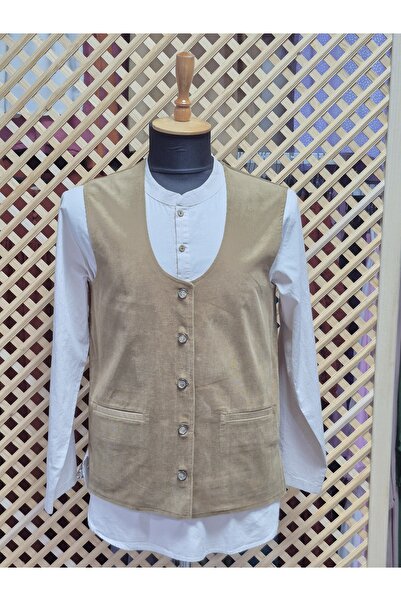 Nurul kisve Velvet Vest Lined with 4 Pockets