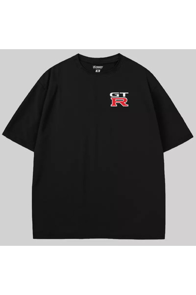 Crazy Tricou Nissan Skyline R34 negru supradimensionat