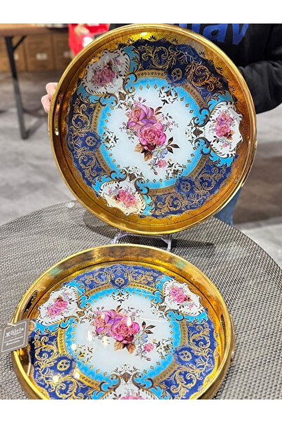 şirineşyalarım 2 Piece Glass Patterned Tray