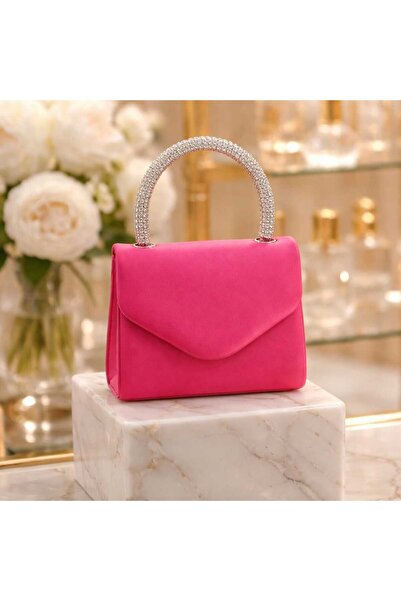 DEZMOND GLAMOUR PİNK FUŞYA KADIN ABİYE ÇANTA 436