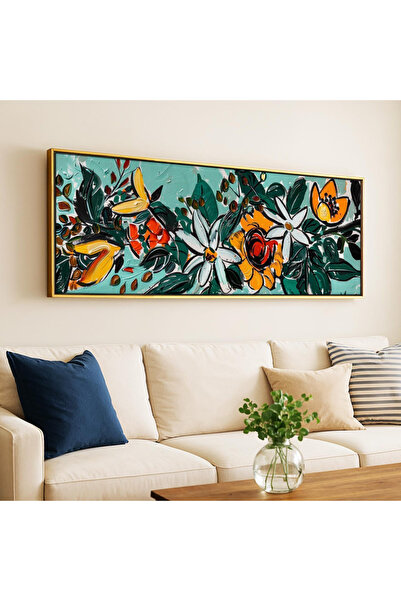 woodhomeworks Tek Parça Gerçek Ahşap Yatay Panorama Çerçeveli Tablo